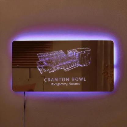 Cramton Bowl  Stadium  Mirror Light-Gifts For Sports Lovers、Alabama、NACC、Camellia Bowl