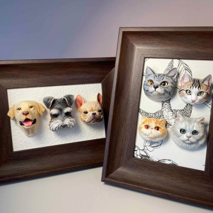 Personalized Magnetic 3D Pet Head Figurine
