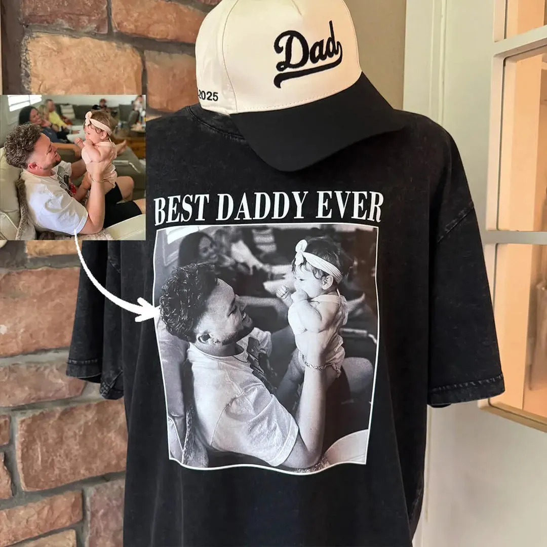 Custom Vintage Dad Photo Family Shirt
