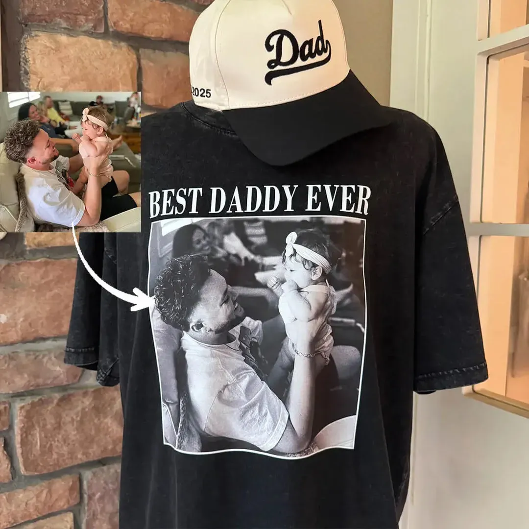 Custom Vintage Dad Photo Family Shirt
