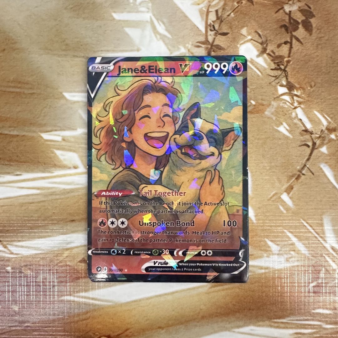 Custom Anime Pet&You Team  8 Types V Card