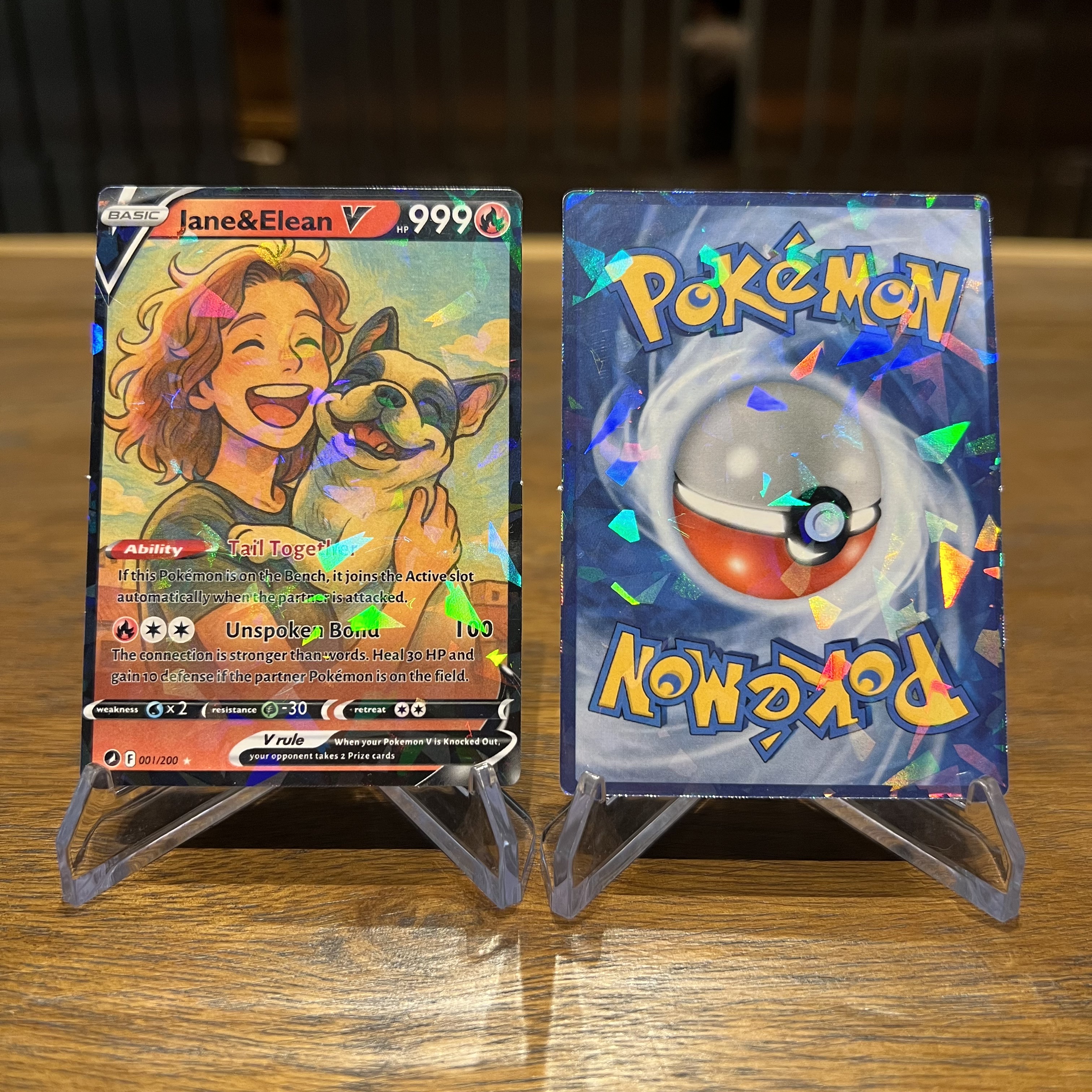 Custom Anime Pet&You Team  8 Types V Card