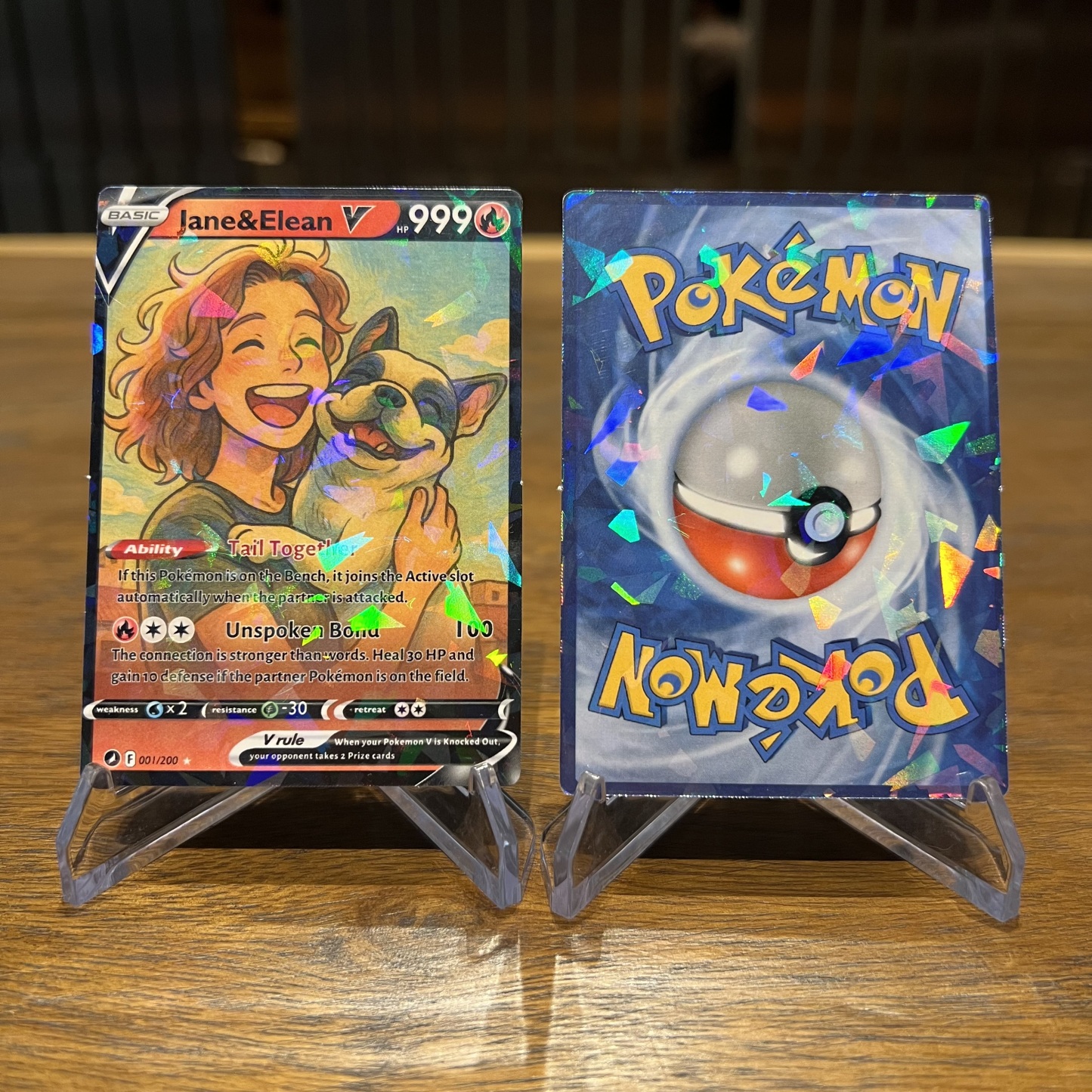 Custom Anime Pet&You Team  8 Types V Card