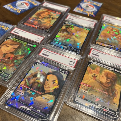 Custom Anime People and Petmon V Cards
