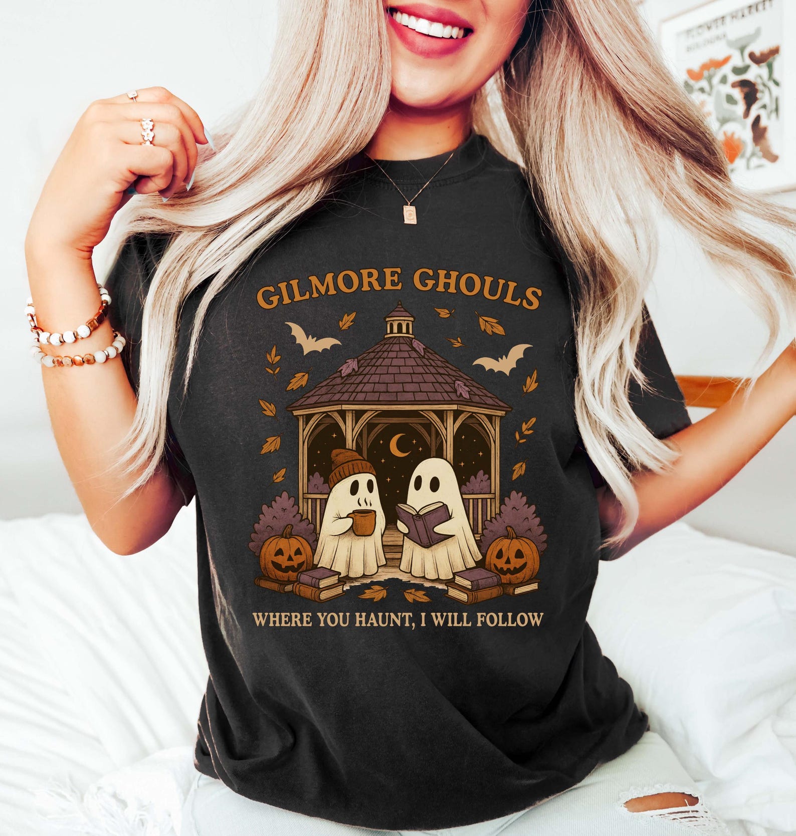 Gilmore Ghouls Where You Haunt I Will Follow Halloween Sweatshirt
