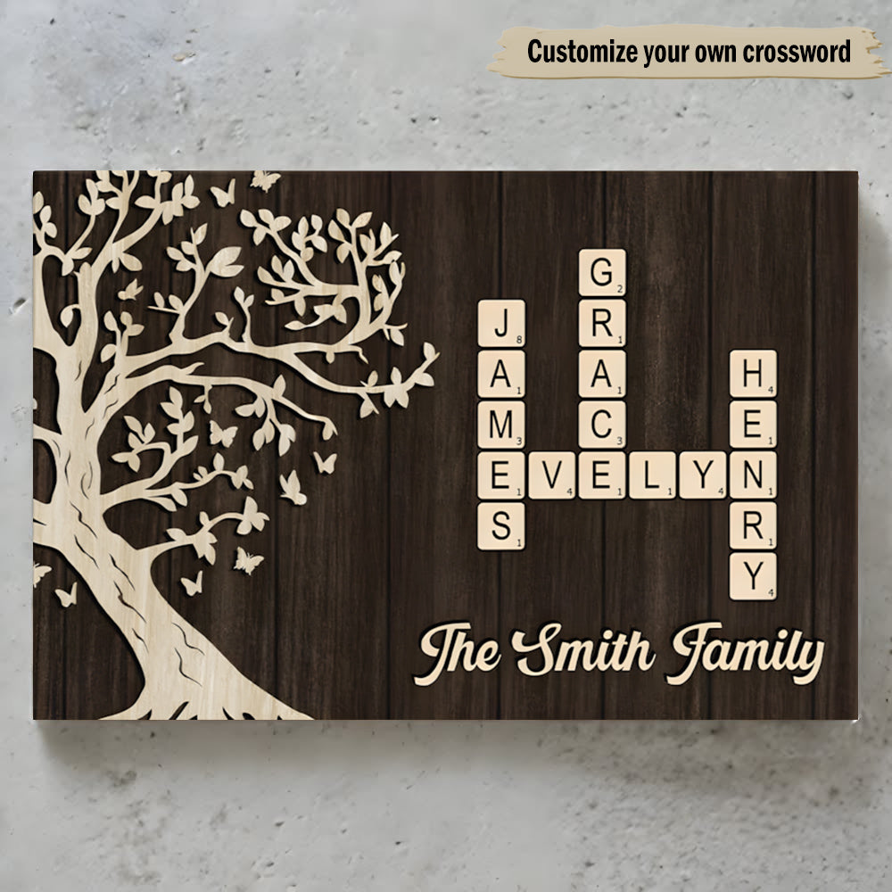 Custom Family Crossword Canvas