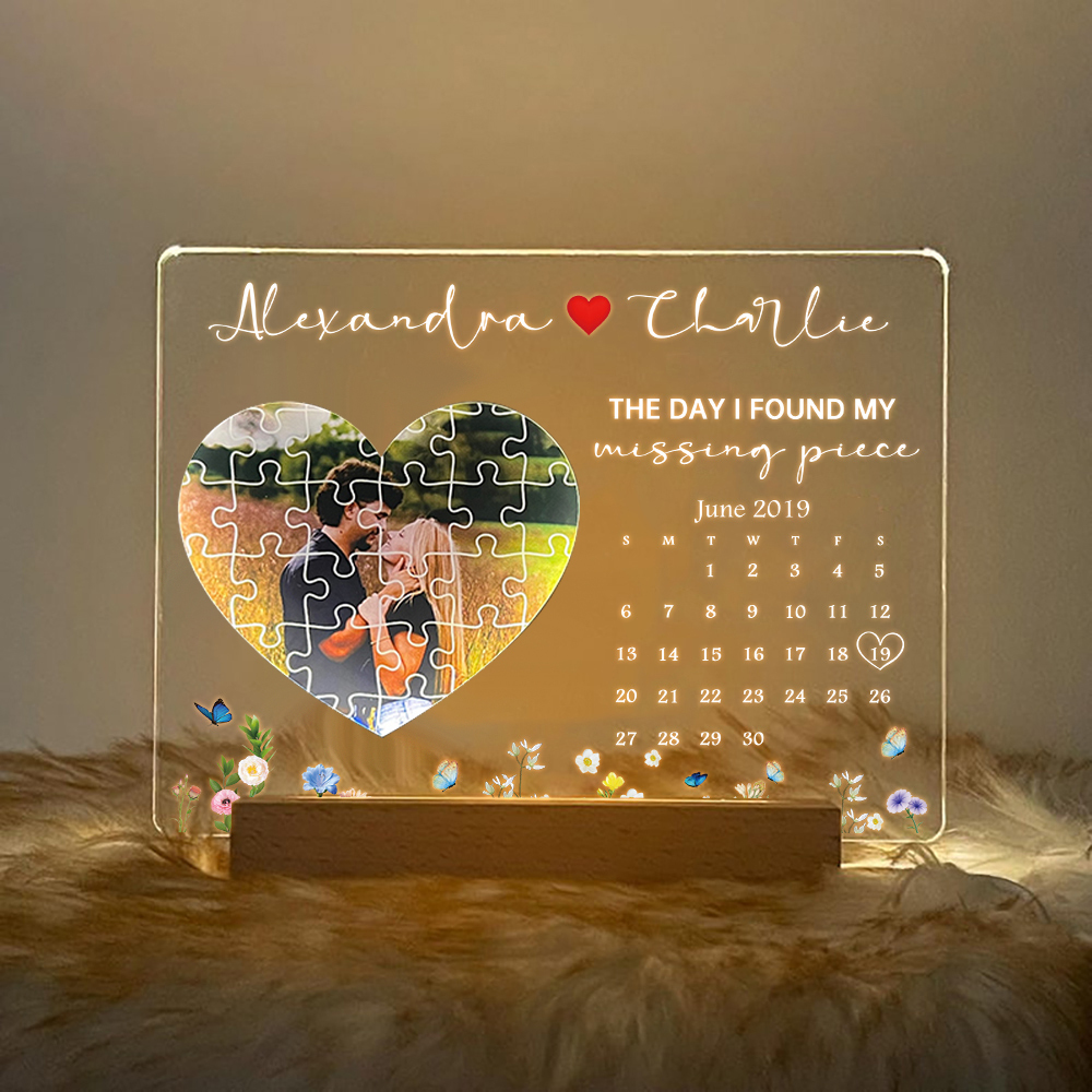Custom The Day I Found My Missing Piece Song Lightbox Gift