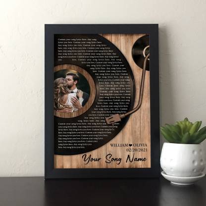 Vinyl Record Custom Song Lyrics Wall Art