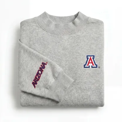 Oversized Embroidered College Mocknecks