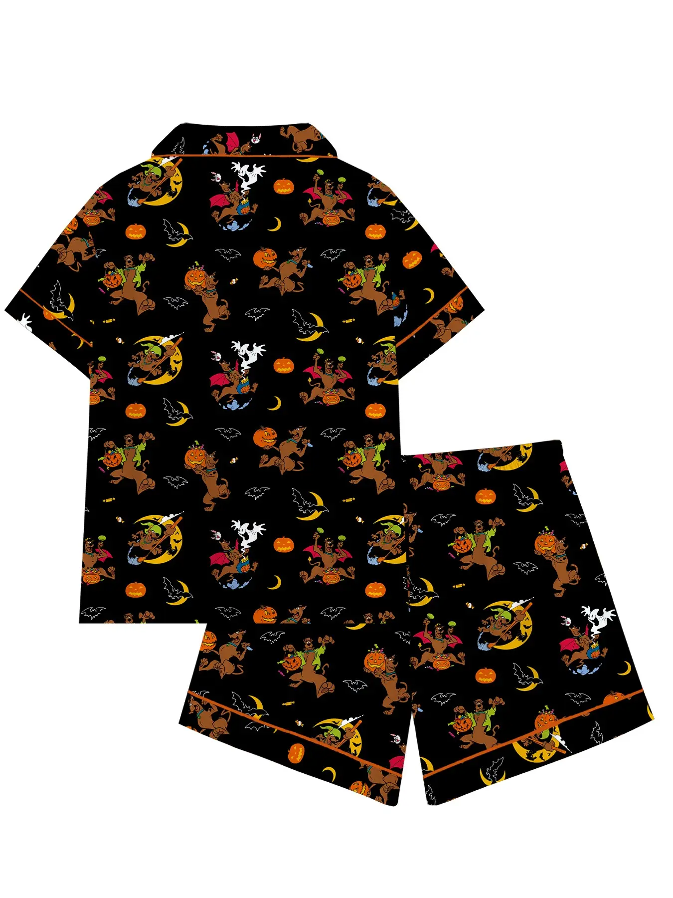 Cute Cartoon Women's Halloween Pajama Set