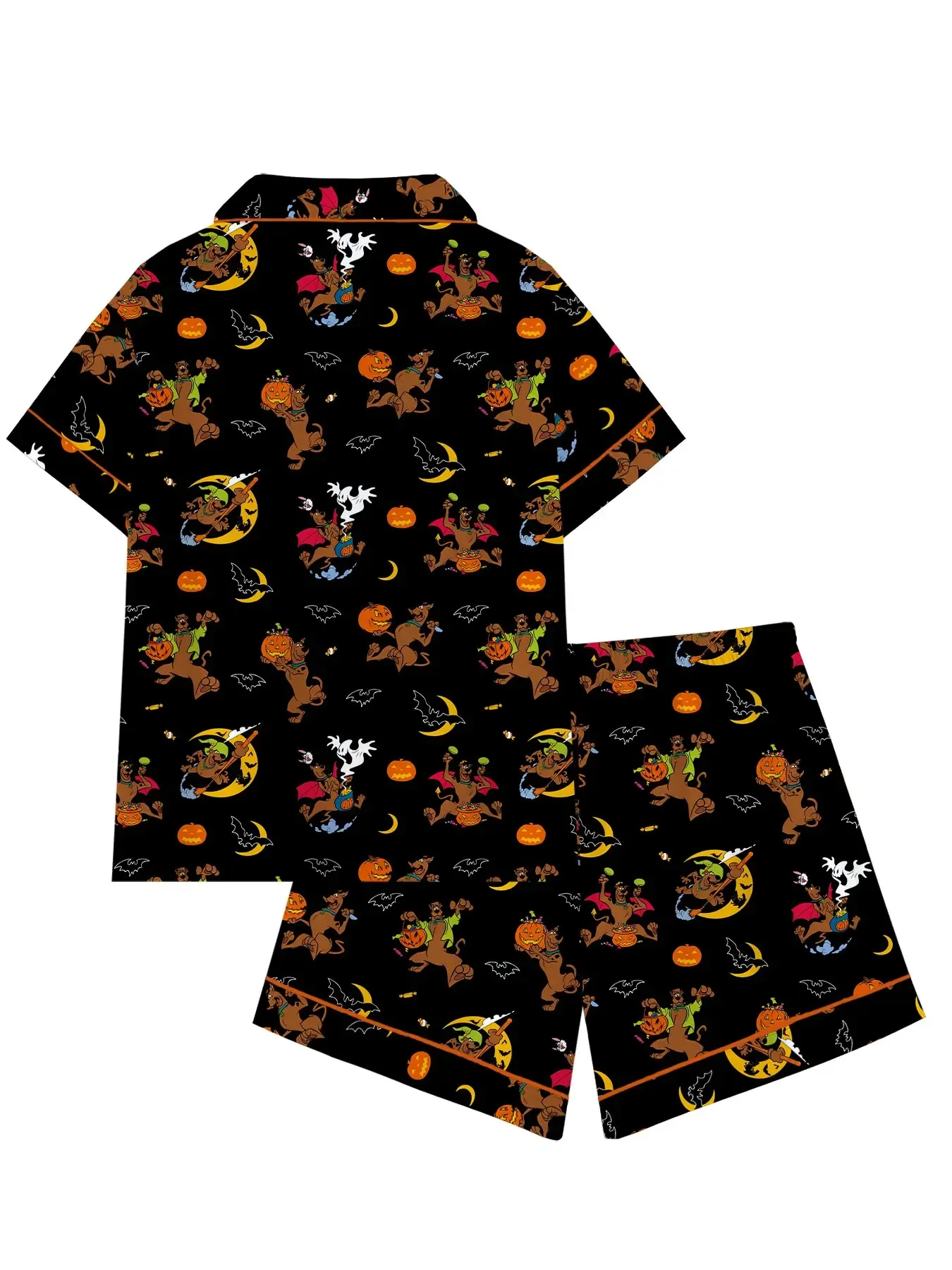Cute Cartoon Women's Halloween Pajama Set