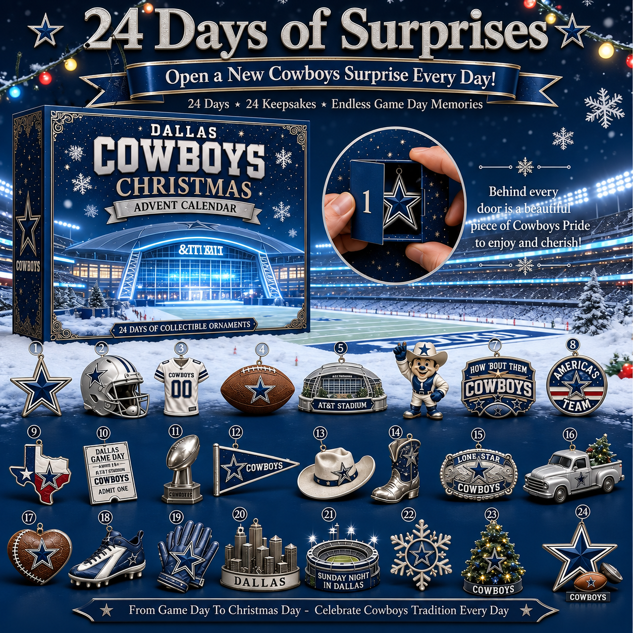 Football Team Christmas Advent Calendar Box 2026