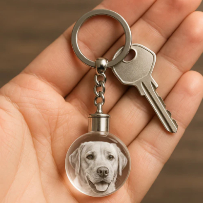 Personalized 3D Photo Crystal Keychain