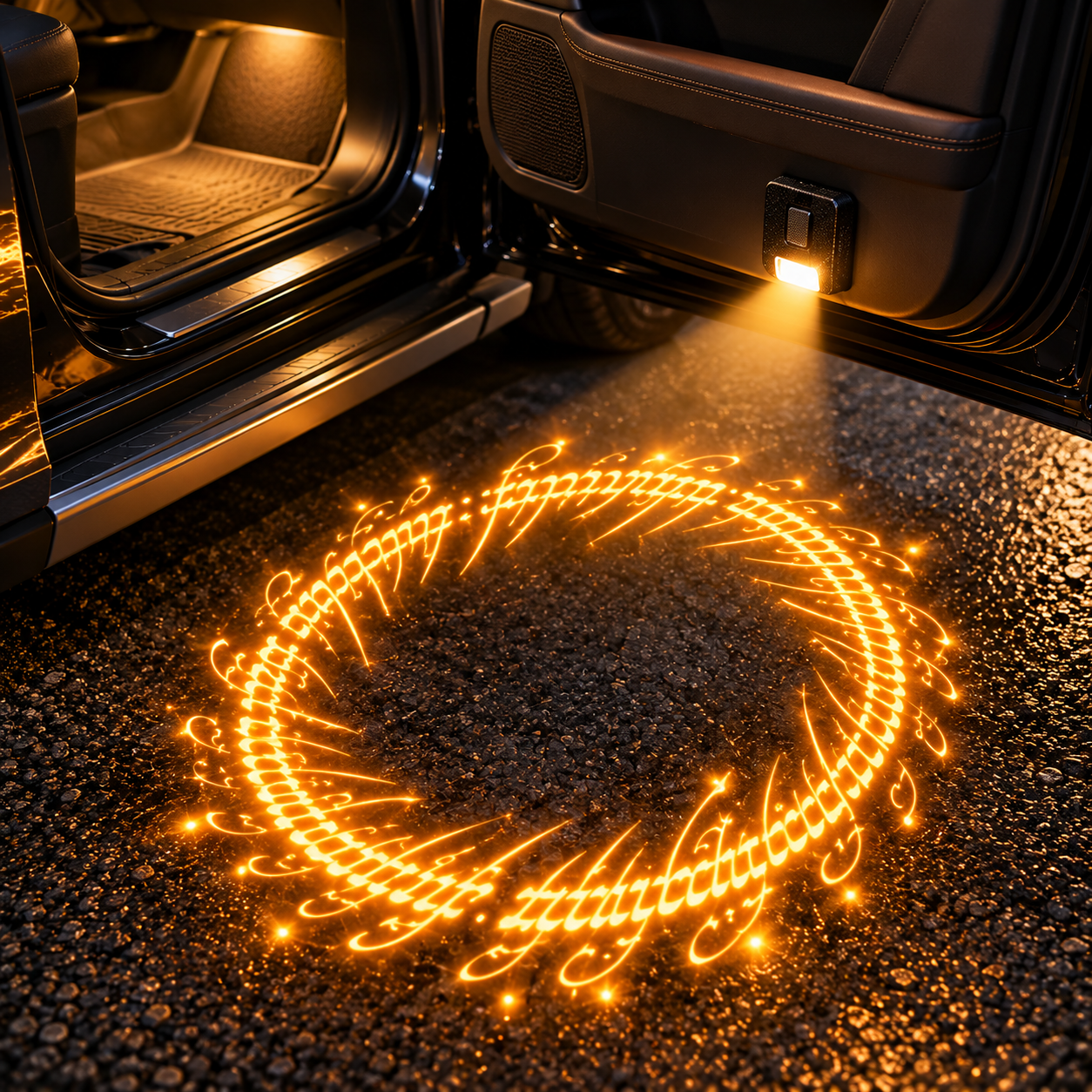 Mythic Rune Sigil LED Car Door Projector Lights