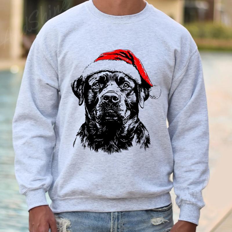 Personalized Dog/Cat Christmas Santa Hat Graphic Sweatshirt