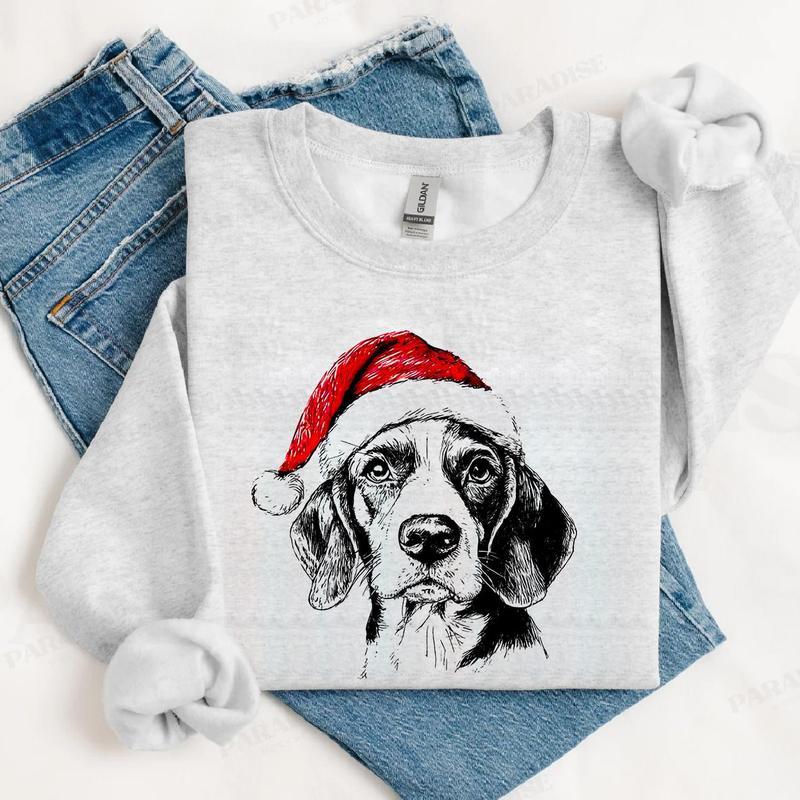 Personalized Dog/Cat Christmas Santa Hat Graphic Sweatshirt