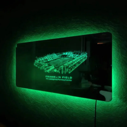 Franklin Field Stadium Mirror Light-Gifts For Sports Lovers、Philadelphia, Pennsylvania、Penn Quakers、NCAA