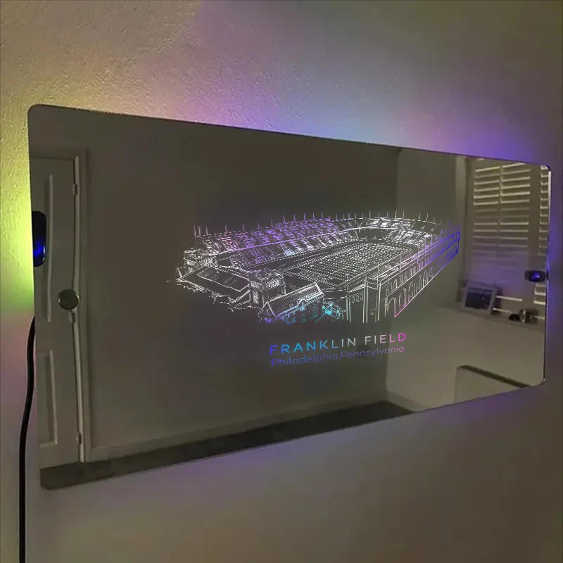 Franklin Field Stadium Mirror Light-Gifts For Sports Lovers、Philadelphia, Pennsylvania、Penn Quakers、NCAA