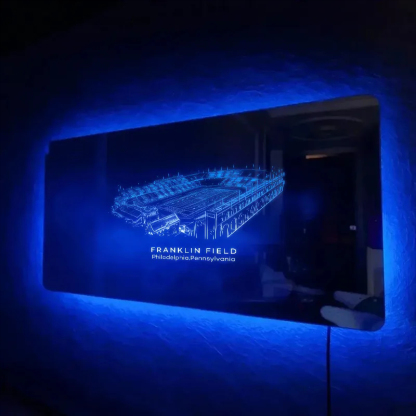 Franklin Field Stadium Mirror Light-Gifts For Sports Lovers、Philadelphia, Pennsylvania、Penn Quakers、NCAA