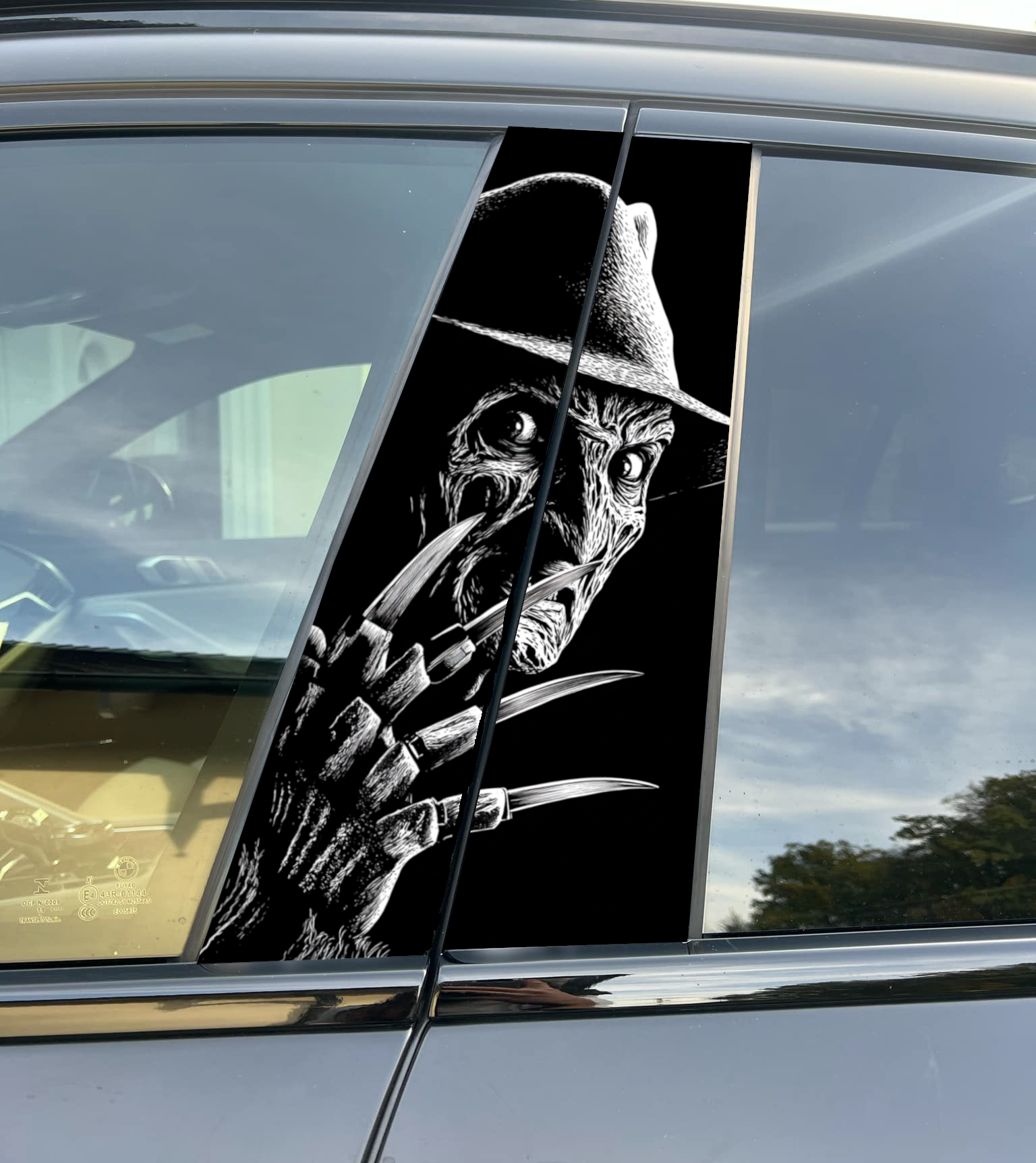 Freddy Krueger Car Pillar Wrap, Universal Fit