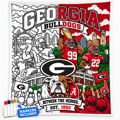Football Fan DIY Coloring Blanket