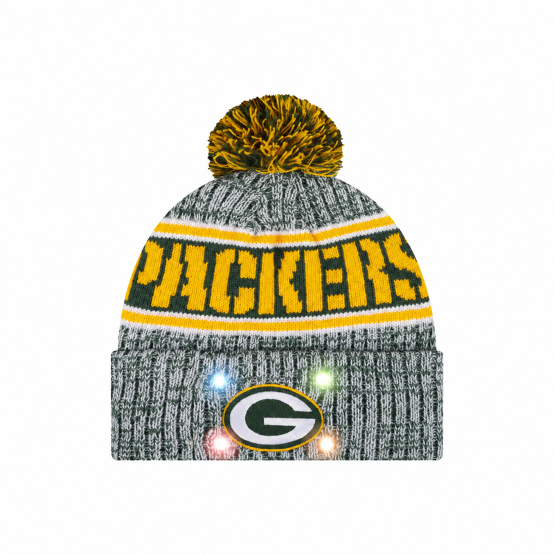 Football Team Warm Light up Pom Beanie