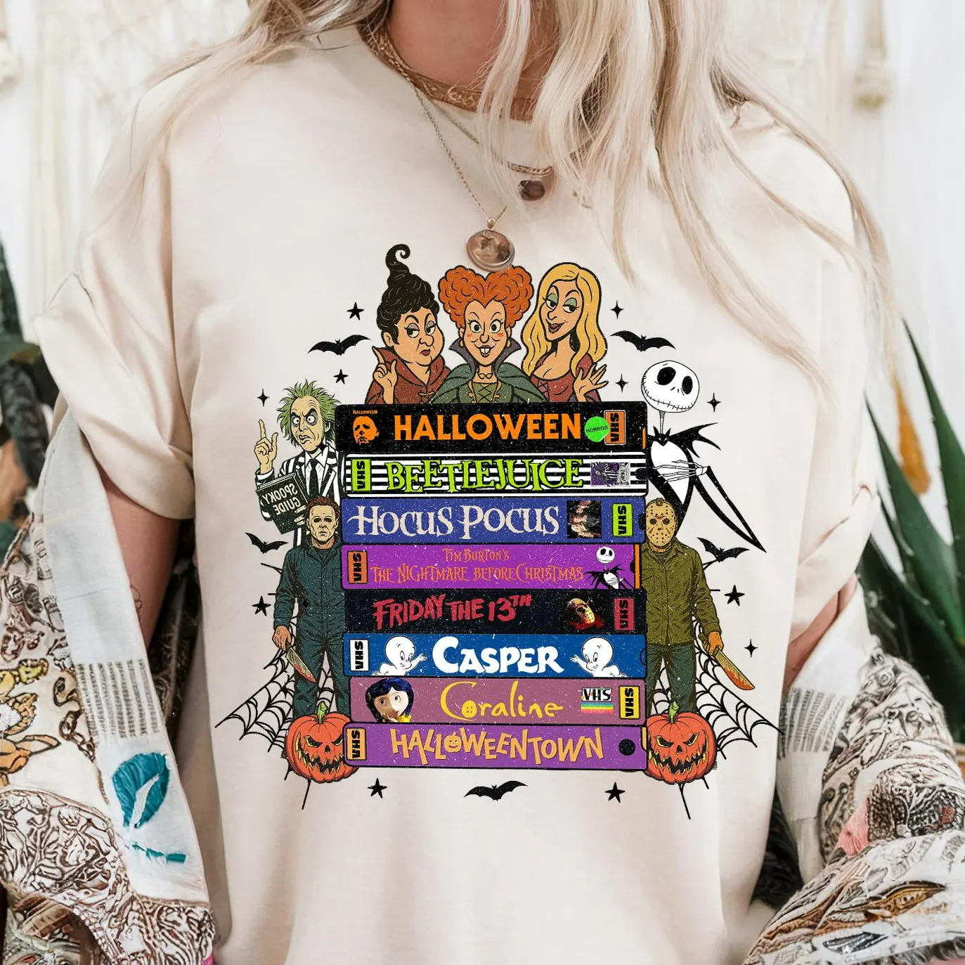 Retro Halloween Movie Tape Shirt
