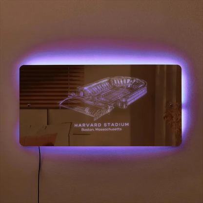 Harvard Stadium Boston Massachusetts Stadium Mirror Light-Gifts For Sports Lovers、Harvard Crimson、NCAA
