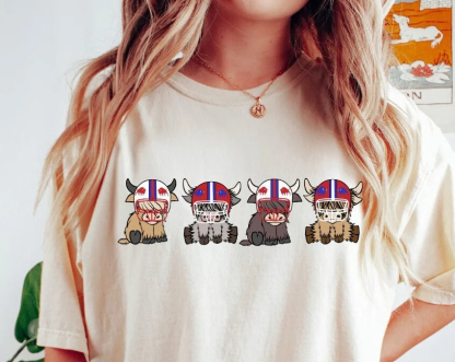 Football highland cow Sweatshirts