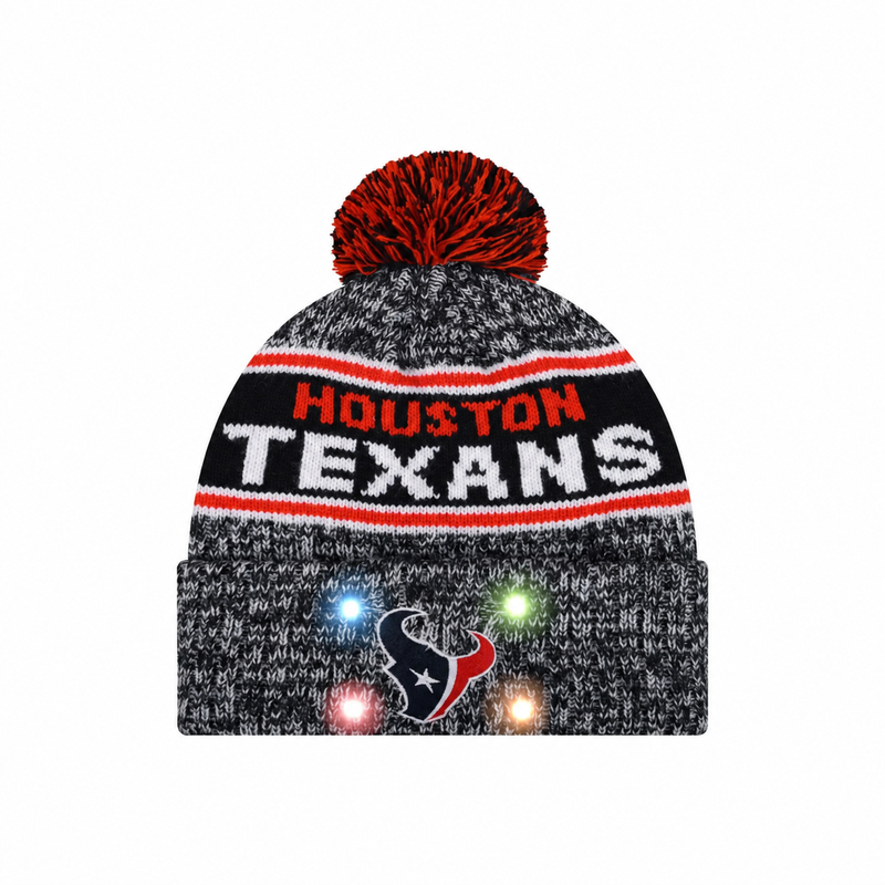 Football Team Warm Light up Pom Beanie