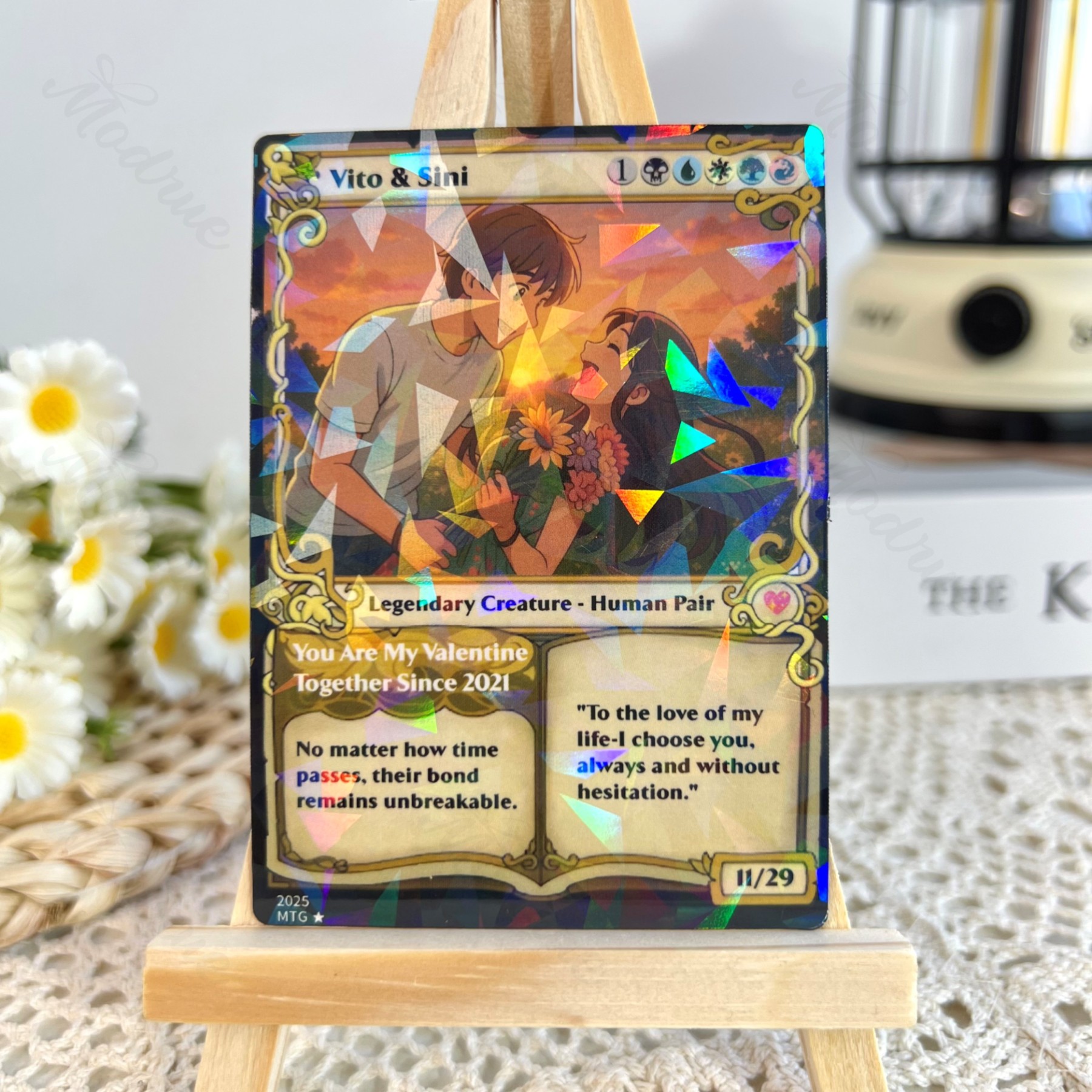  Personalized Magic Card Couple Photo Anime Style
