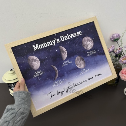 Starry Night Customize Birth Moon Frame Mother's Day Gift