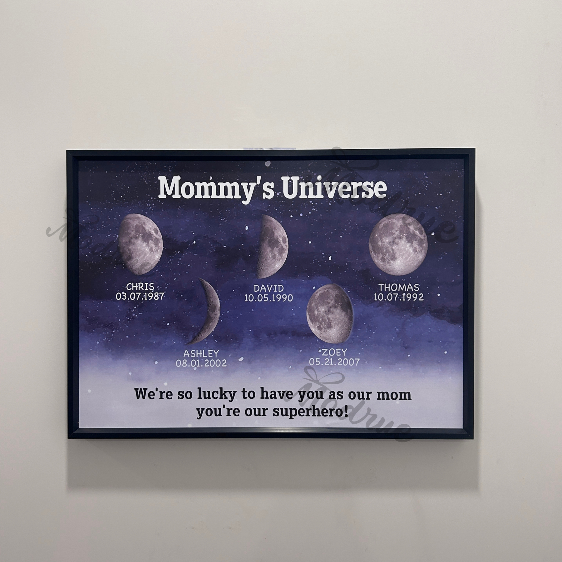 Starry Night Customize Birth Moon Frame Mother's Day Gift