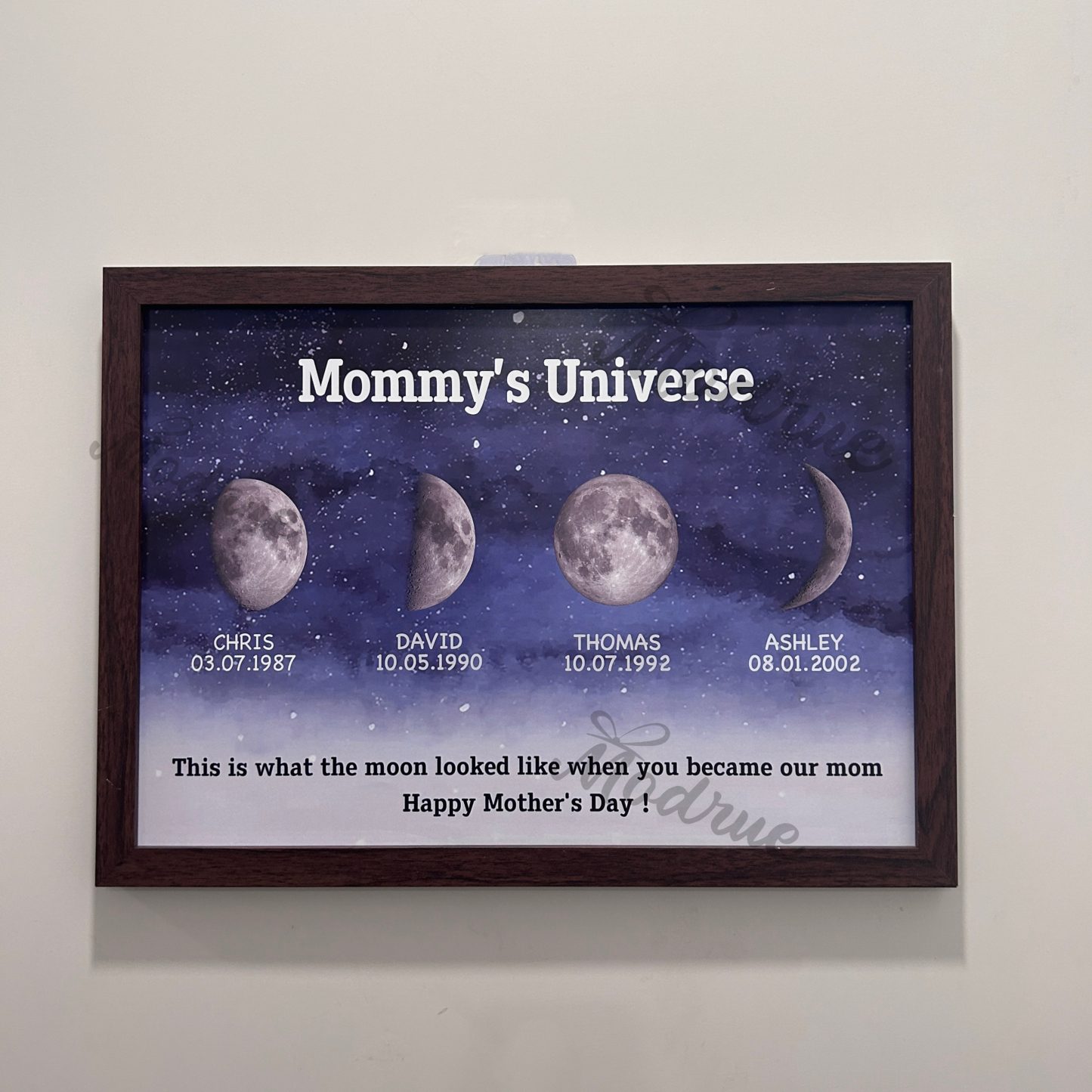 Starry Night Customize Birth Moon Frame Mother's Day Gift