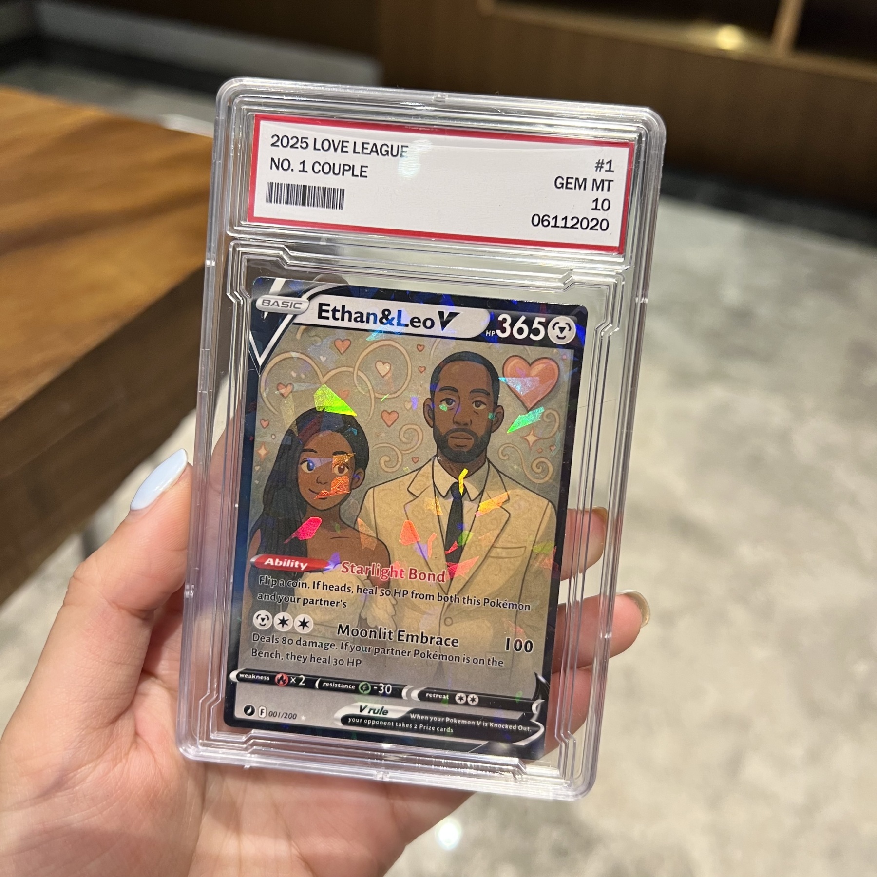 Custom Anime PokeLove 8 Types V Card For Couples