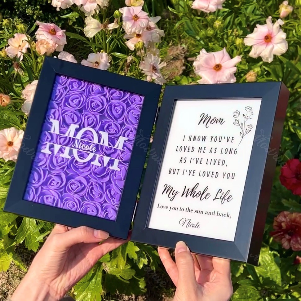 Personalized Mother's Day Photo Flower Shadow Frame
