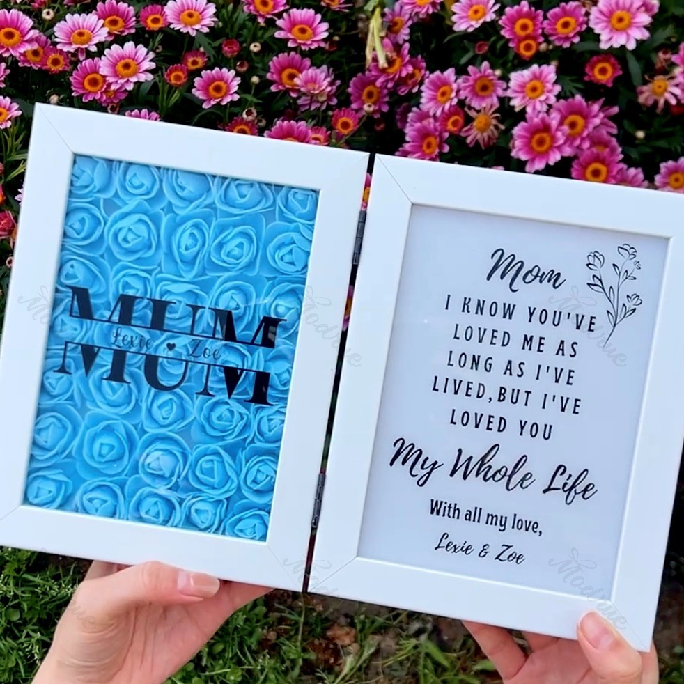 Personalized Mother's Day Photo Flower Shadow Frame