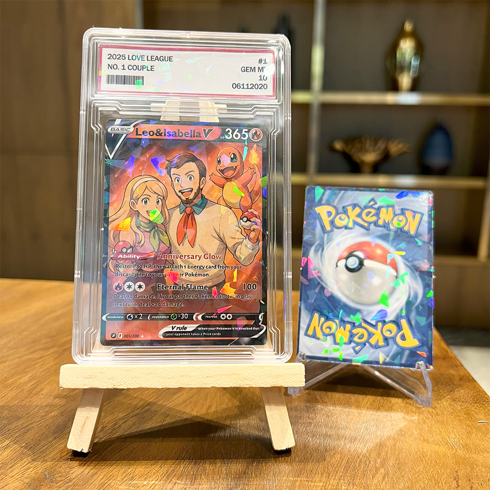 Custom Anime PokeLove 8 Types V Card For Couples Pokecard with Poke Character