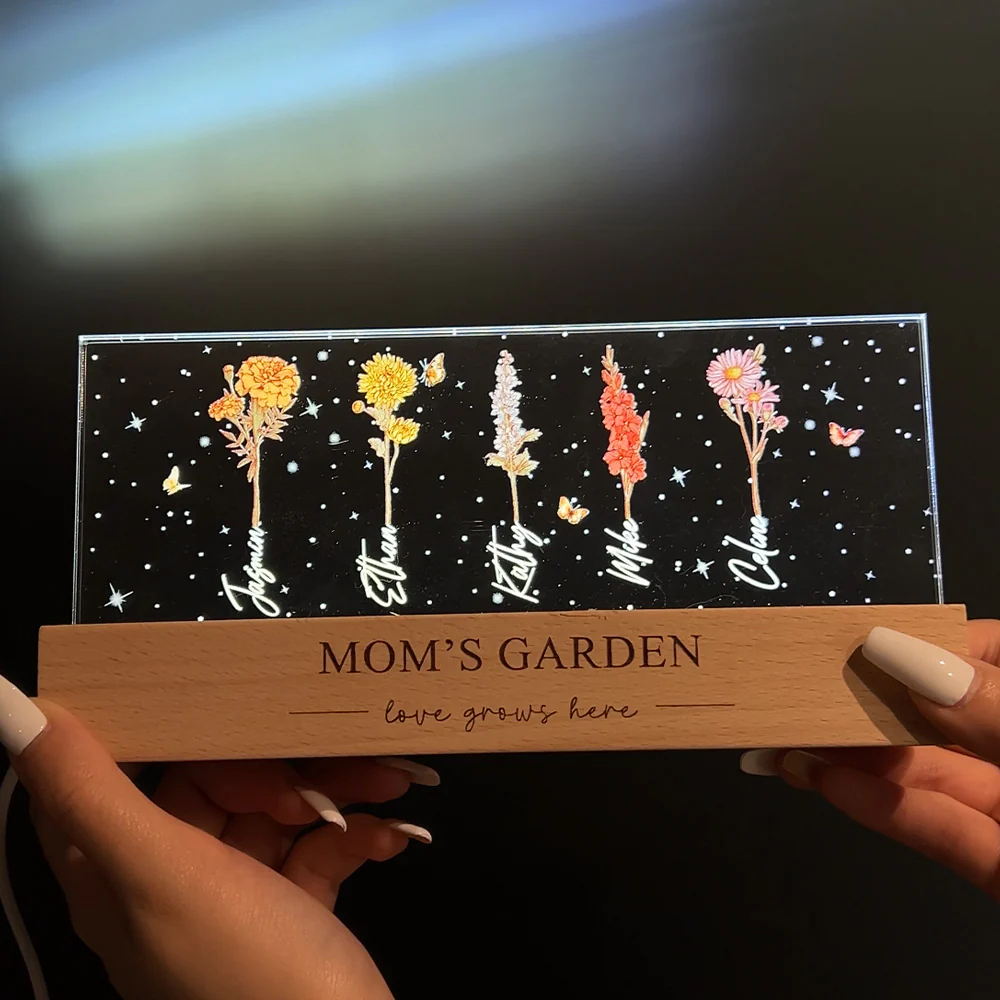 50%OFF Birth Month Flower Personalized LED Night Light