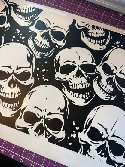 Skulls Sun Roof Car Decal - Bold Skull Graphic for Vehicle Sunroof