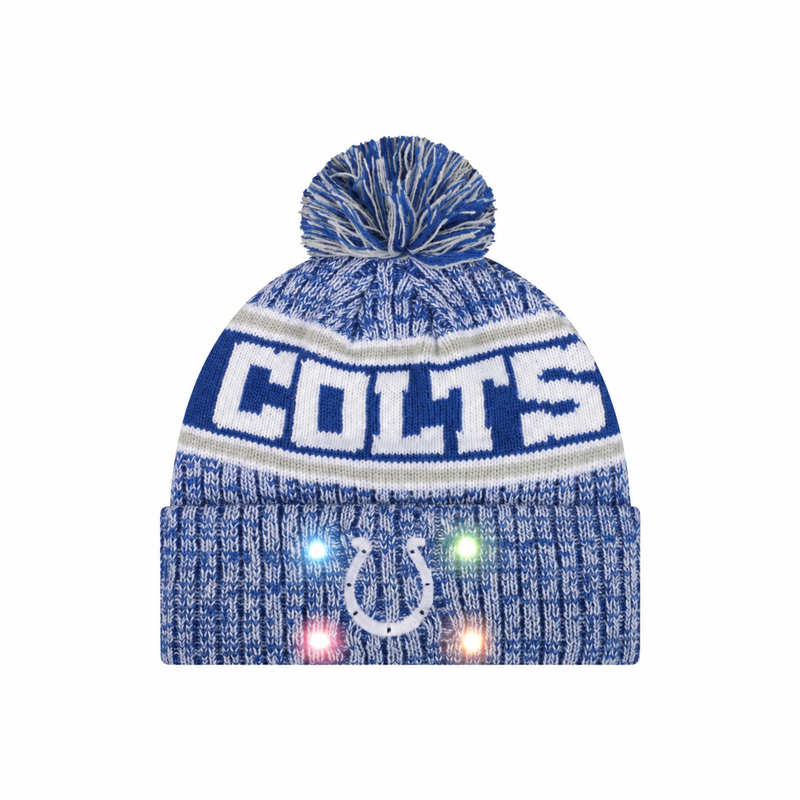 Football Team Warm Light up Pom Beanie