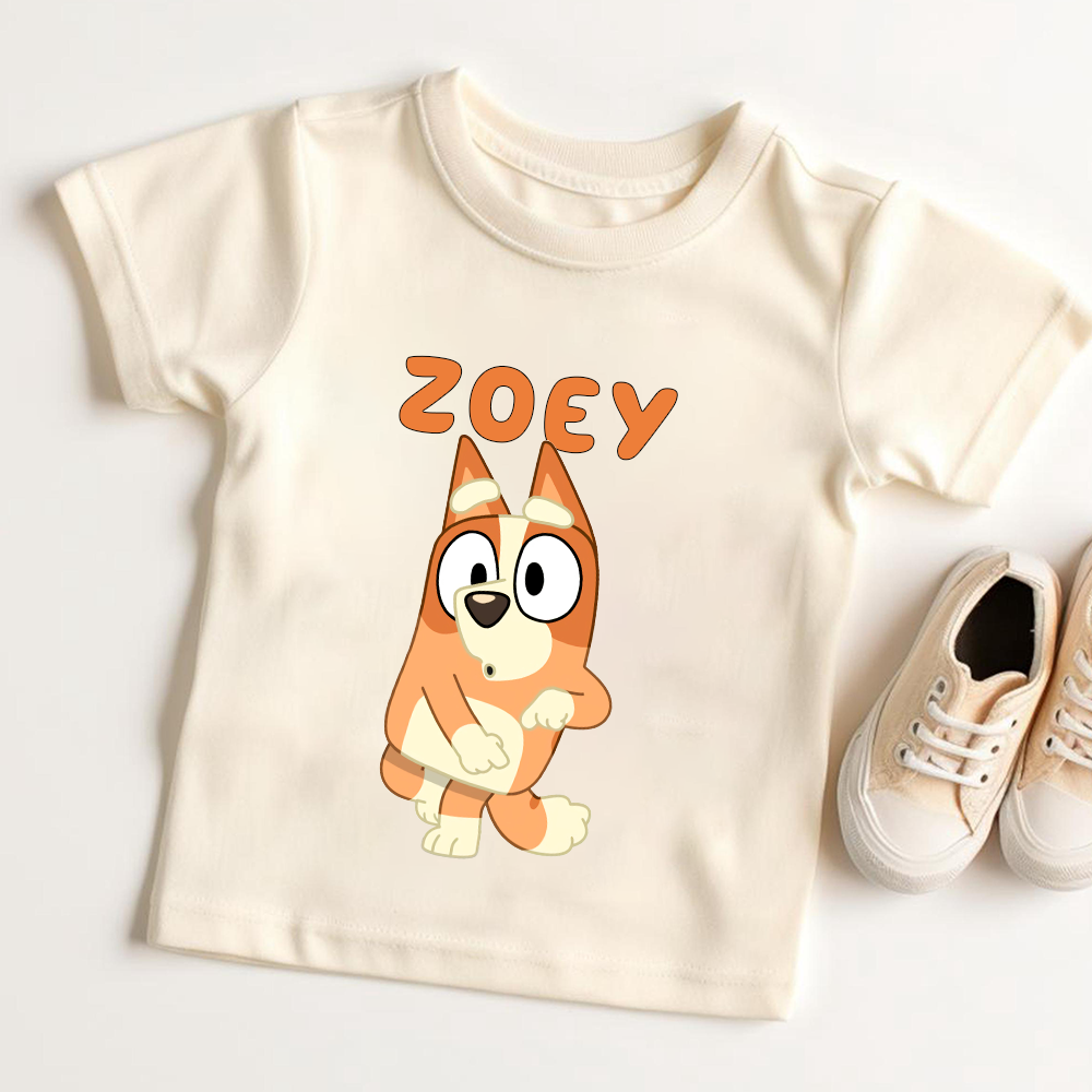 Personalized Cartoon Toddler Shirt with Kids Name