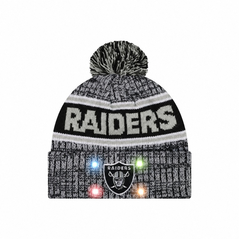 Football Team Warm Light up Pom Beanie