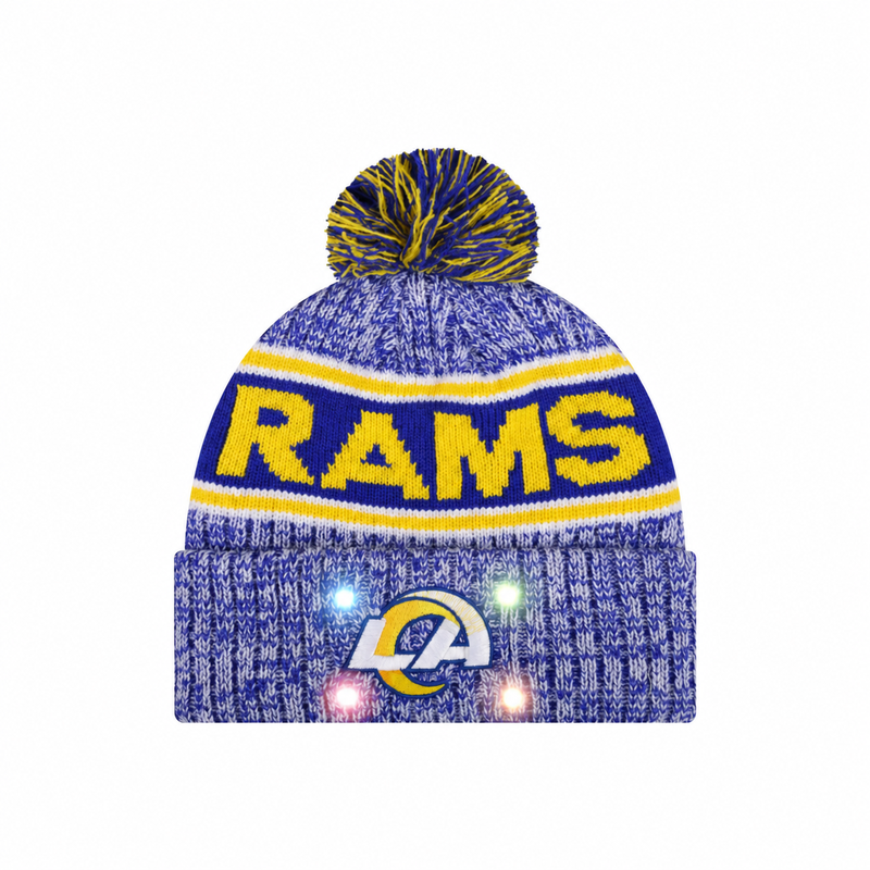 Football Team Warm Light up Pom Beanie