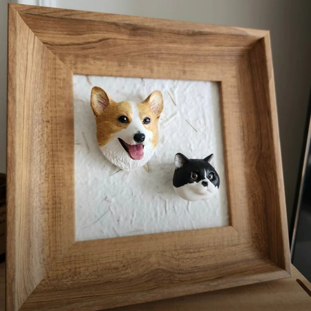 Personalized Magnetic 3D Pet Head Figurine