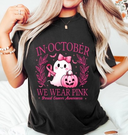 In October We Wear Pink Ghost Shirt