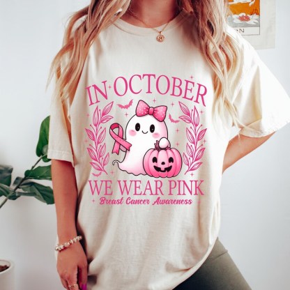 In October We Wear Pink Ghost Shirt