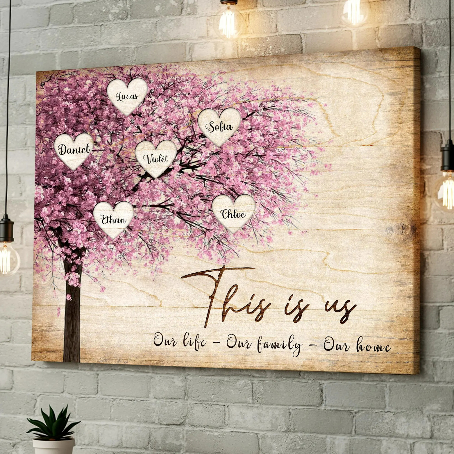 Personalised Family Tree Canvas 