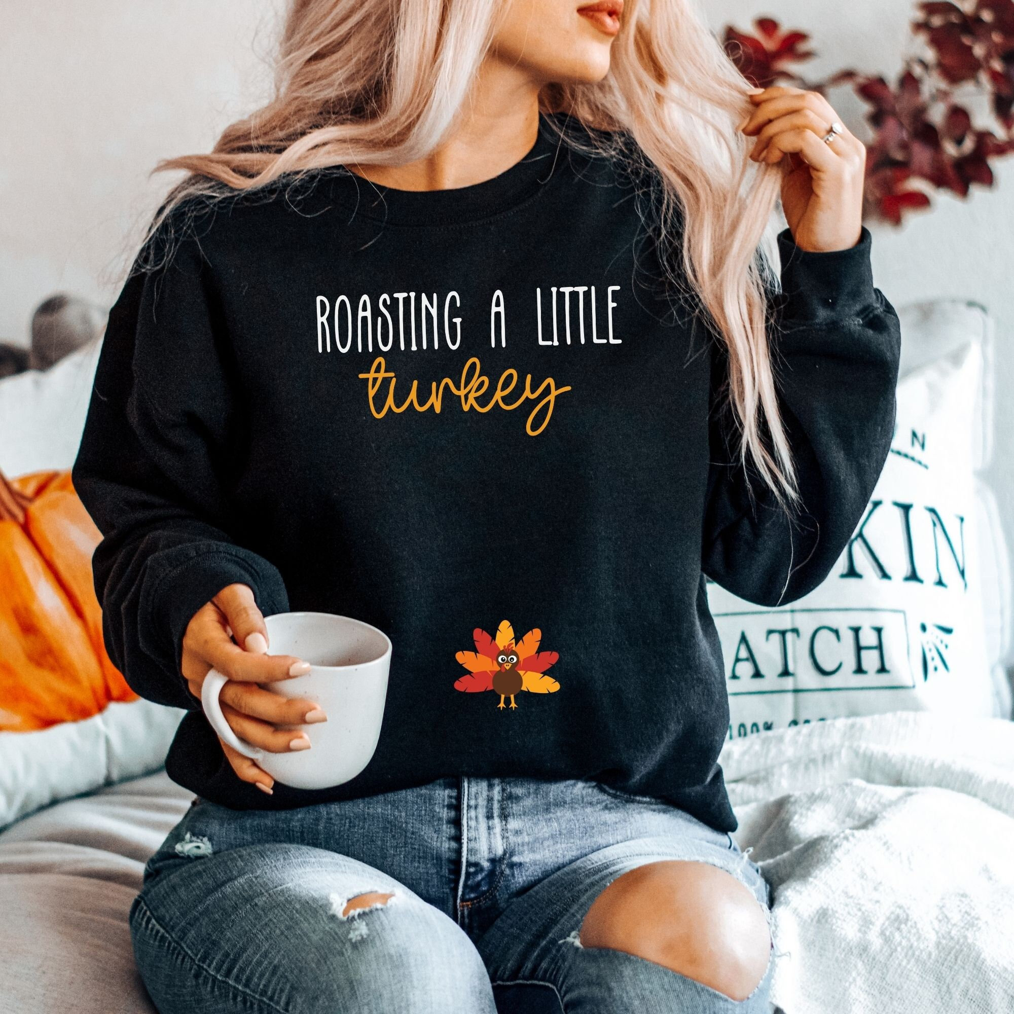 Thanksgiving Fall Pregnancy Announcement Sweatshirt