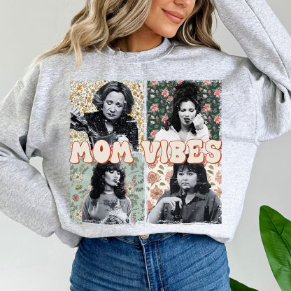 Retro Mom Vibes Sweatshirt, 90s Mom Vibes T-Shirt